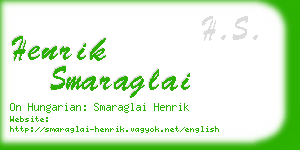 henrik smaraglai business card